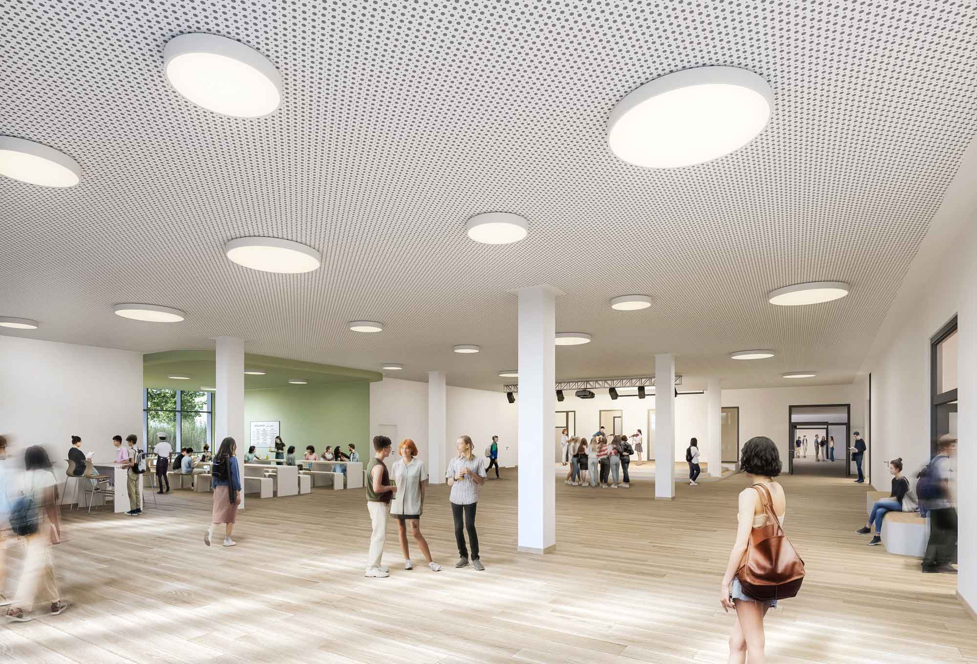 Visualisierung Aula Erweiterung Berufskolleg Bergheim